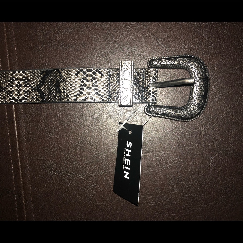 snake print belt